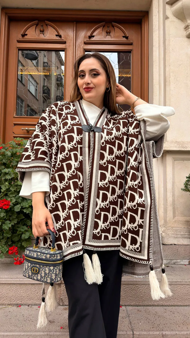 Kaşmir poncho şal 11