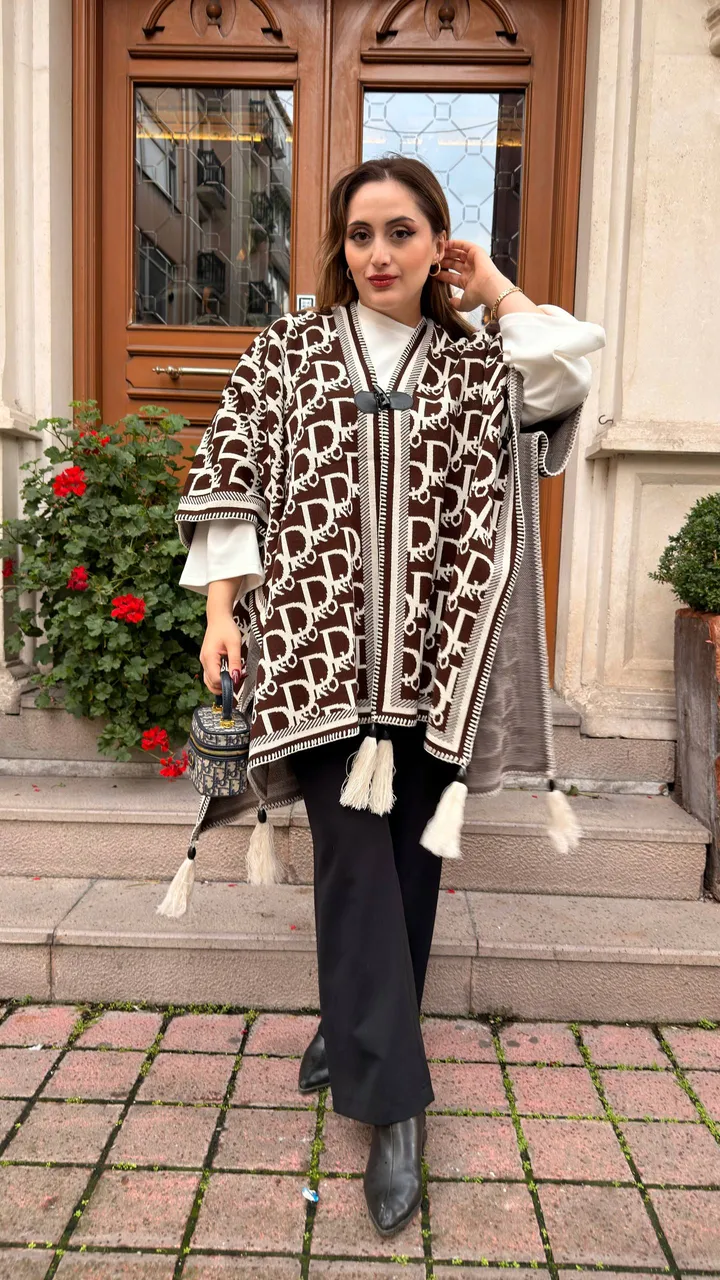 Kaşmir poncho şal 9