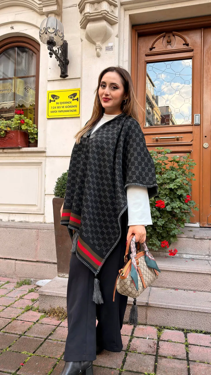 Kaşmir poncho şal 2