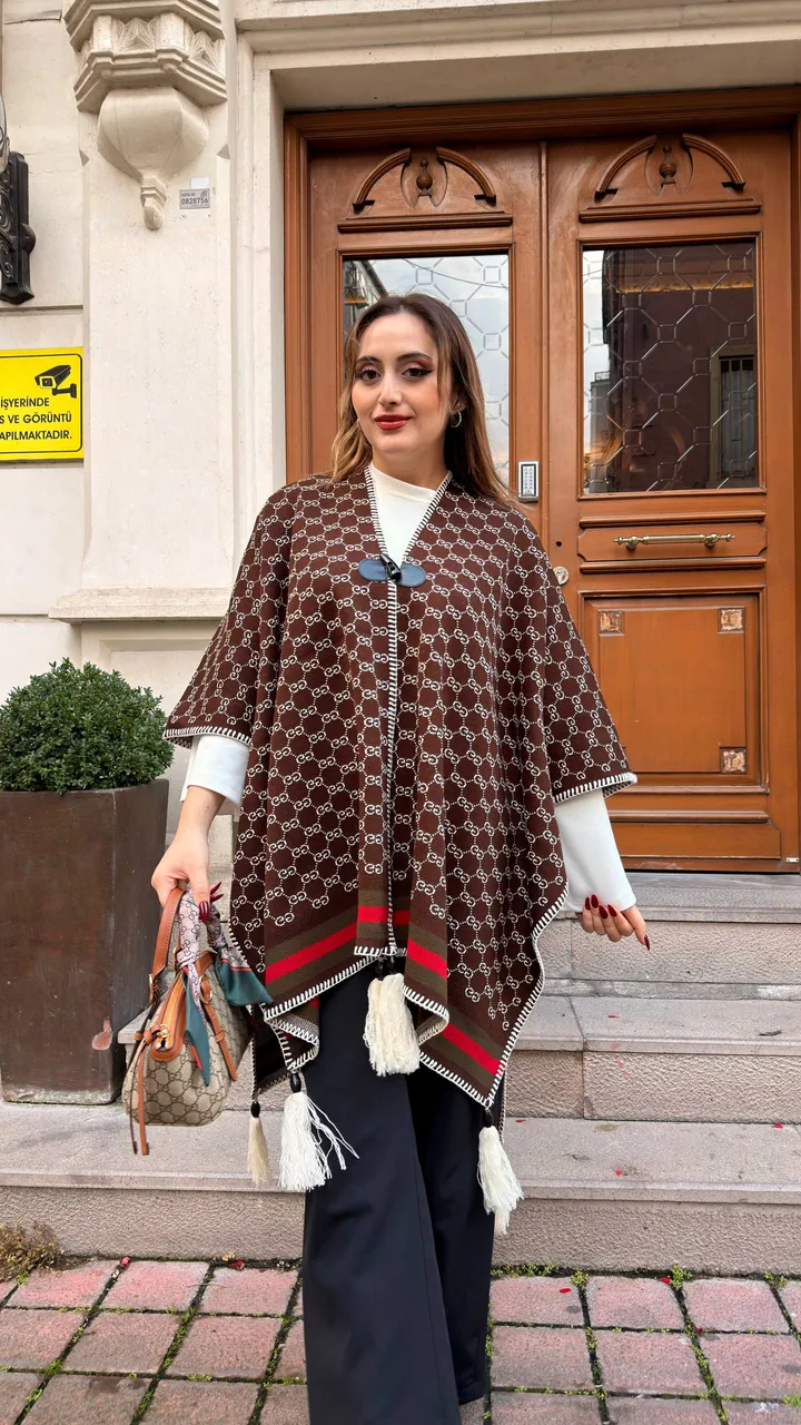 Kaşmir poncho şal 14