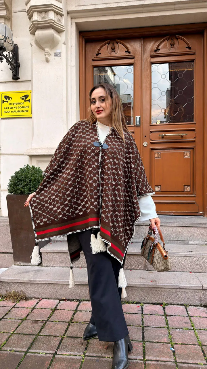 Kaşmir poncho şal 17