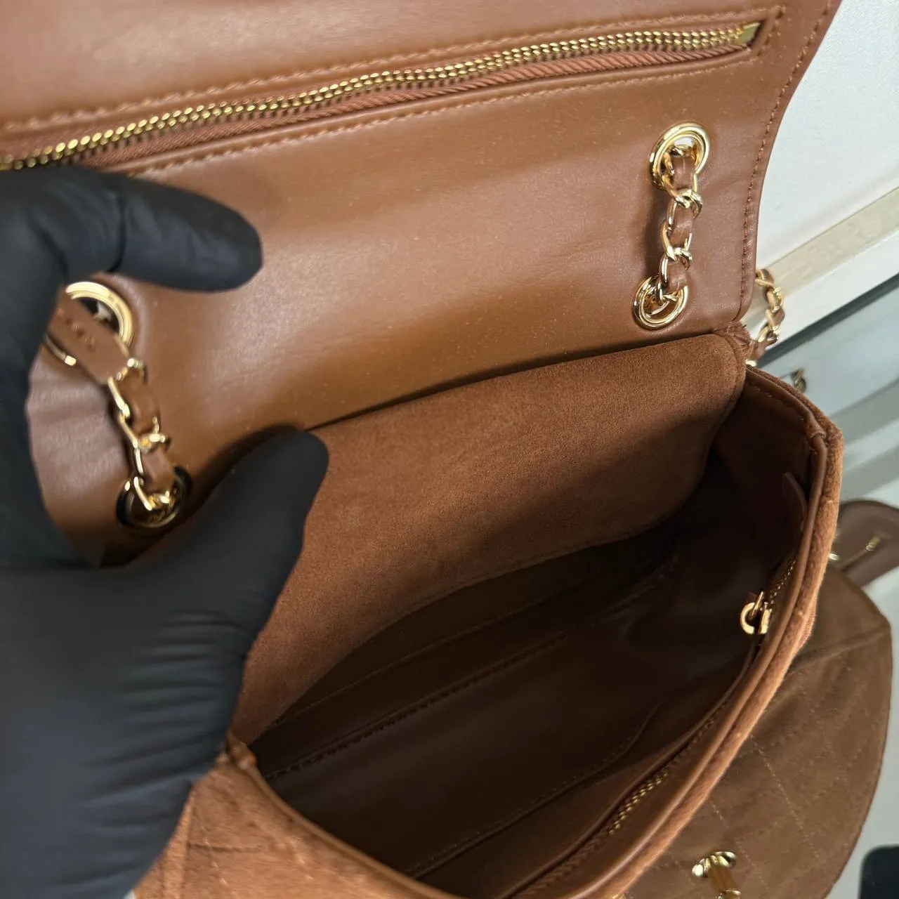 Mini süet flap çanta 13
