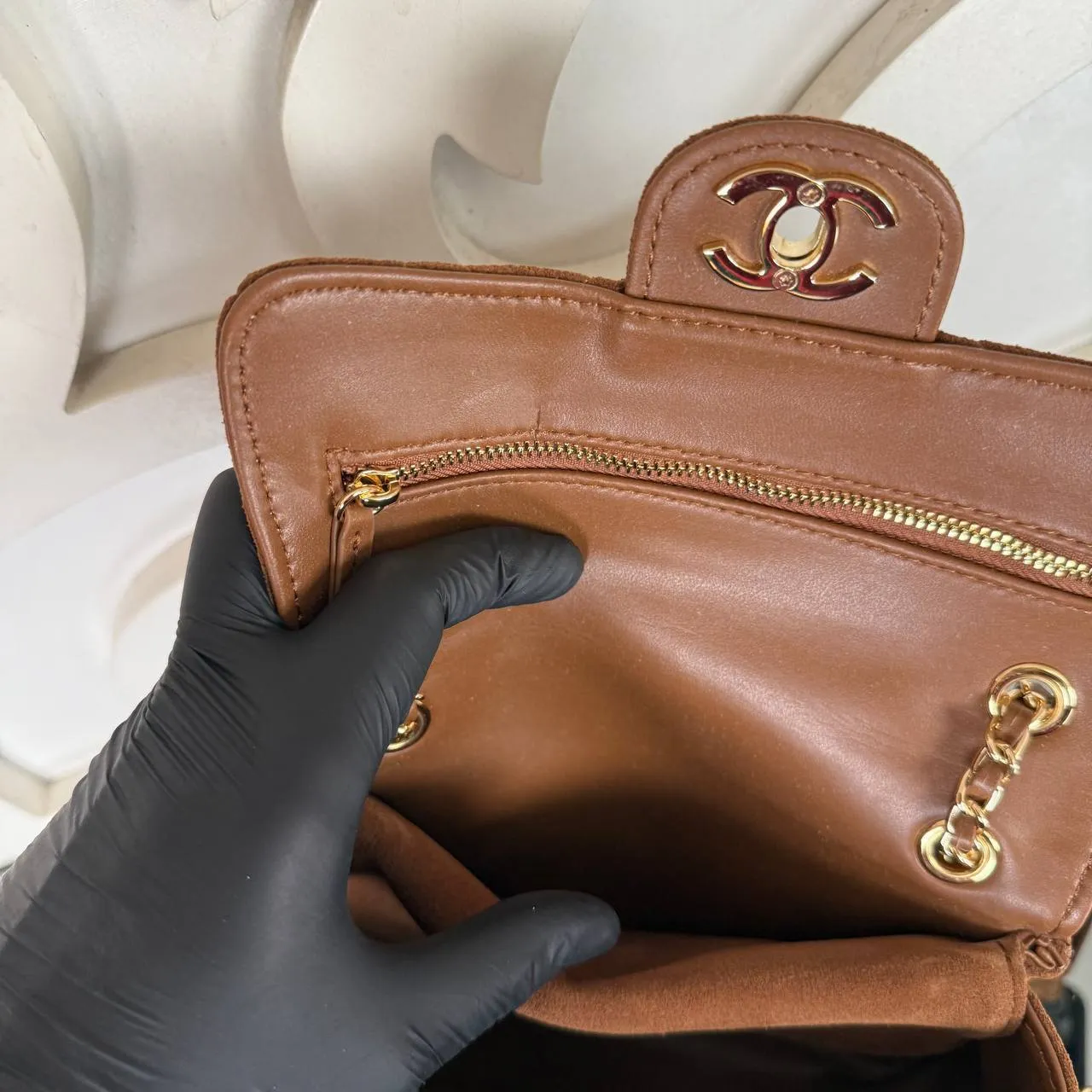 Mini süet flap çanta 14