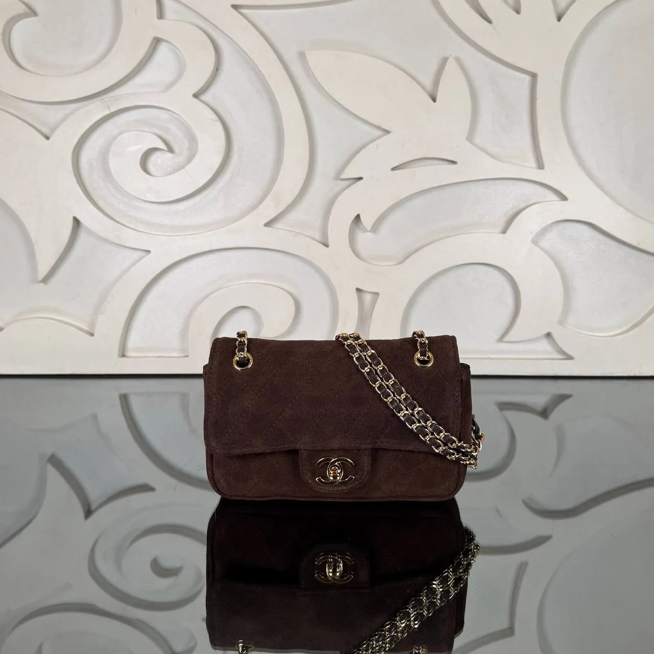 Mini süet flap çanta 6