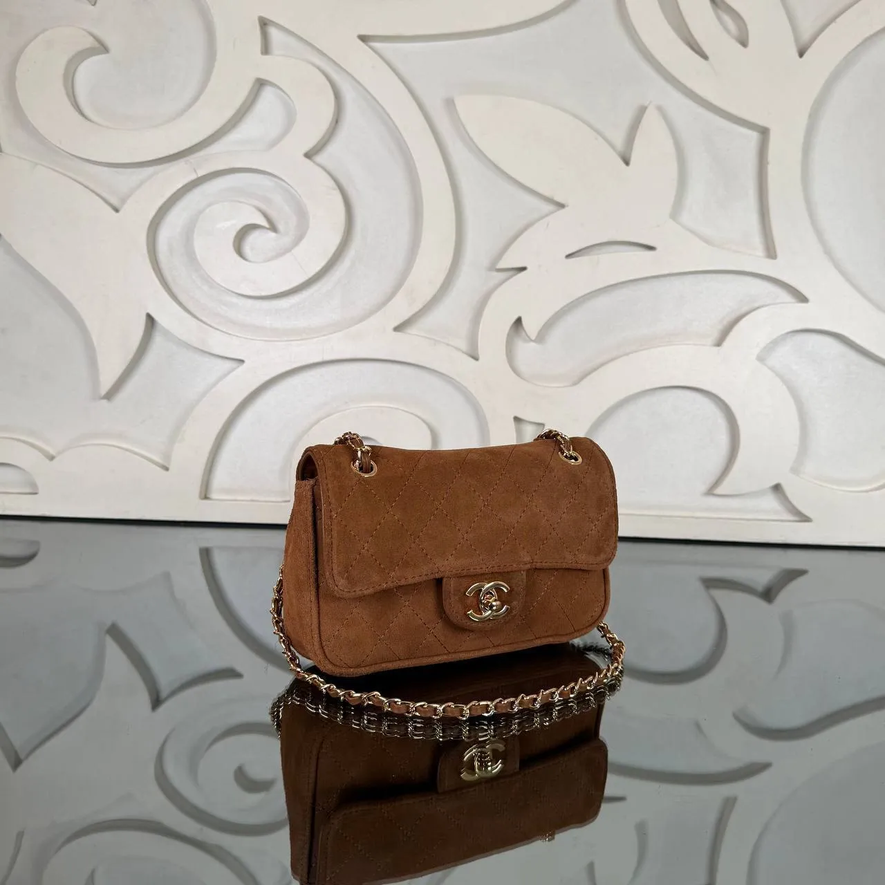 Mini süet flap çanta 7