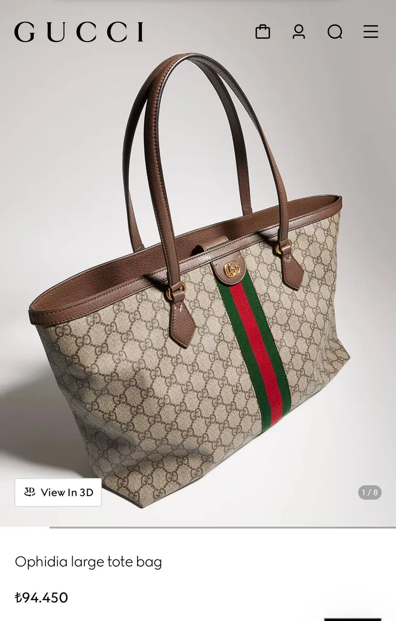 Ophidia GG Medium tote çanta 17